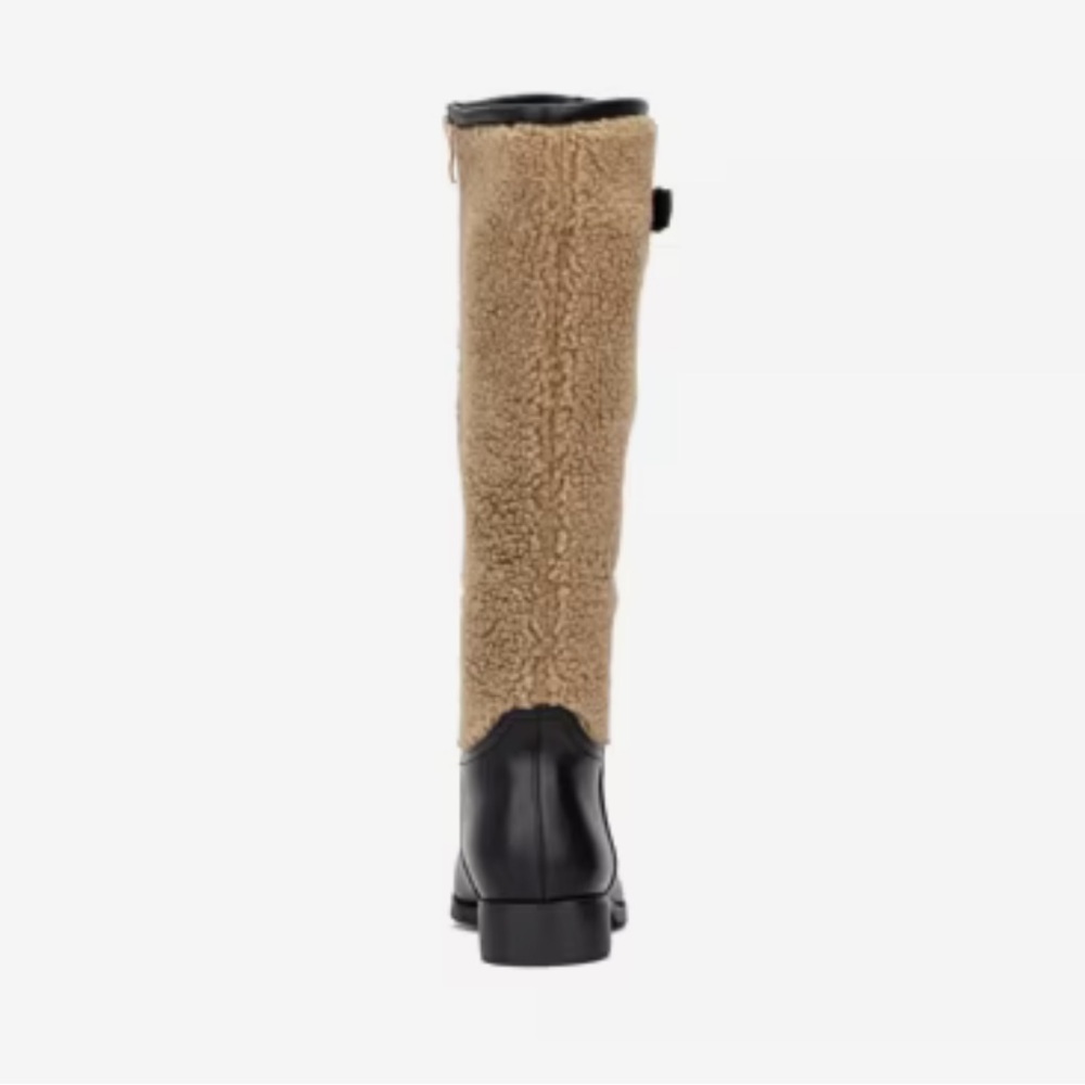Torgeis Misty Sherpa Black Knee High Tall Boots Size 7 New in Box - Picture 2 of 6